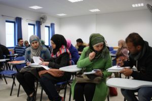 An image of a class working in pairs
