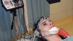 An image showing someone having a brain scan