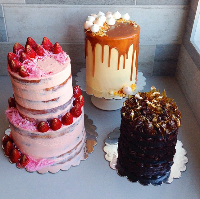 An image of three different cakes